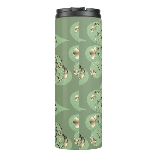 Sint-Patrick's Day Shamrocks Thermal Tumbler Thermosbeker (Achterkant)