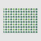 Sint-Patrick's day shamrocks vierbladige klaver Tissuepapier (Voorkant)