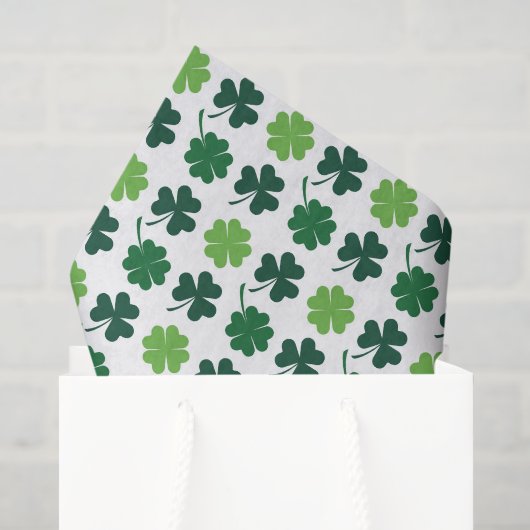Sint-Patrick's day shamrocks vierbladige klaver Tissuepapier (Cadeauzakje)