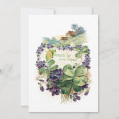 Sint Patrick's Day Shamrocks & Violets Feestdagenkaart (Voorkant)