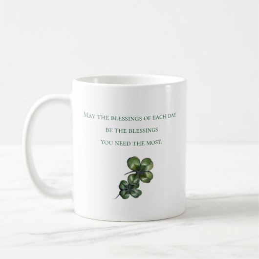 Sint Patrick's Day Shamrocks & Violets Koffiemok (Links)