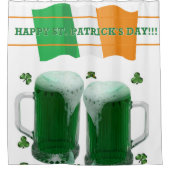 Sint Patrick's Day Shower Curtain Beer Douchegordijn (Voorkant)
