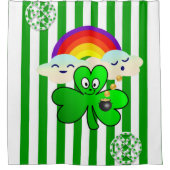 Sint Patrick's Day Shower Curtain Clover Douchegordijn (Voorkant)