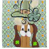 Sint Patrick's Day Shower Curtain Dog Douchegordijn (Voorkant)