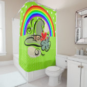 Sint Patrick's Day Shower Curtain Rainbow Douchegordijn (In situ)