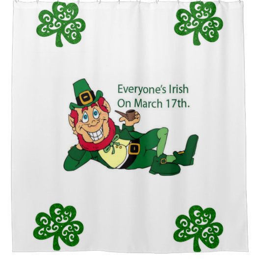 Sint Patrick's Day Showercurtain Douchegordijn (Voorkant)