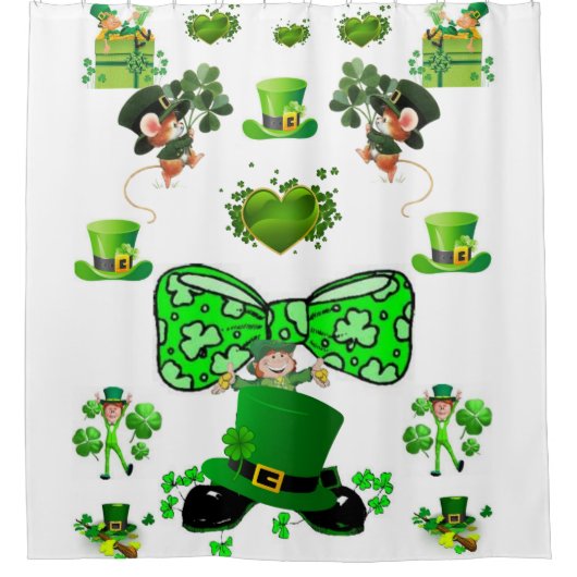 Sint Patrick's Day Showercurtain Douchegordijn (Voorkant)