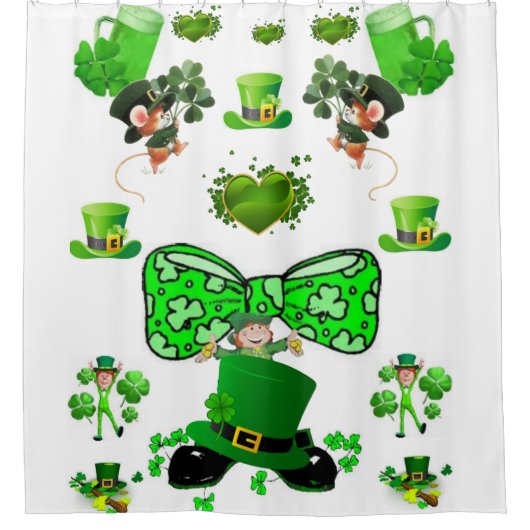 Sint Patrick's Day Showercurtain Douchegordijn (Voorkant)