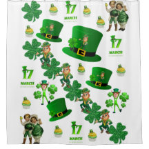 Sint Patrick's Day Showercurtain