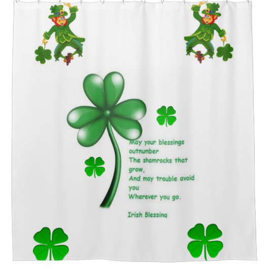 Sint Patrick's Day Showercurtain Douchegordijn (Voorkant)