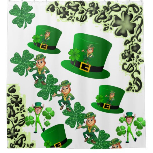 Sint Patrick's Day Showercurtain Douchegordijn (Voorkant)