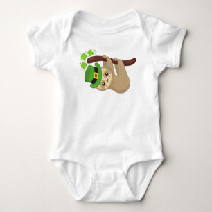 Sint Patrick's Day Sloth, Pet Leprechaun, Clovers Romper