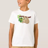 Sint Patrick's Day Sloth, Pet Leprechaun, Clovers T-shirt (Voorkant)