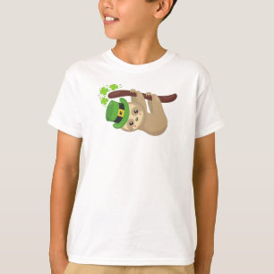 Sint Patrick's Day Sloth, Pet Leprechaun, Clovers T-shirt