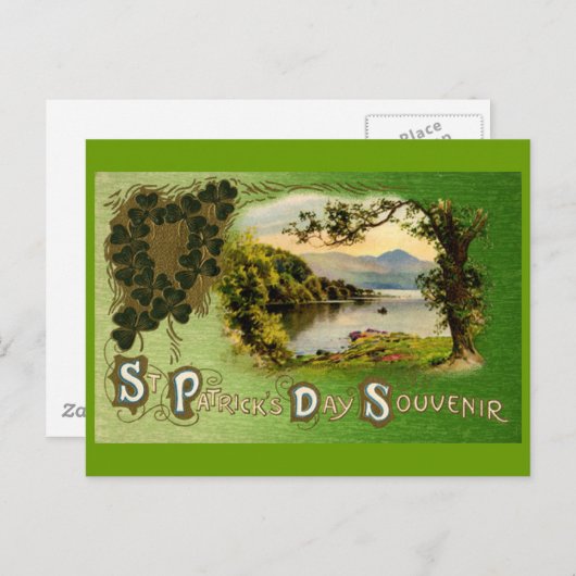 Sint Patrick's Day Souvenir  landschap Briefkaart (Voorkant / Achterkant)