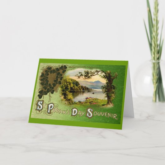 Sint Patrick's Day Souvenir  landschap Kaart (Voorkant)