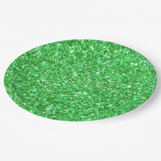Sint Patrick's day sparkle glitter Kelly green Papieren Bordje (Gekanteld)