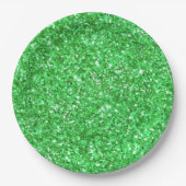 Sint Patrick's day sparkle glitter Kelly green Papieren Bordje (Voorkant)