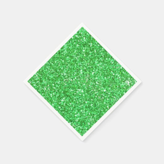 Sint Patrick's day sparkle glitter Kelly green Servet (Hoek)