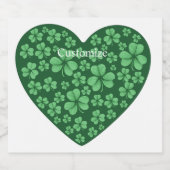 Sint Patrick's Day Sparkling Wijnetiket (Enkel label)