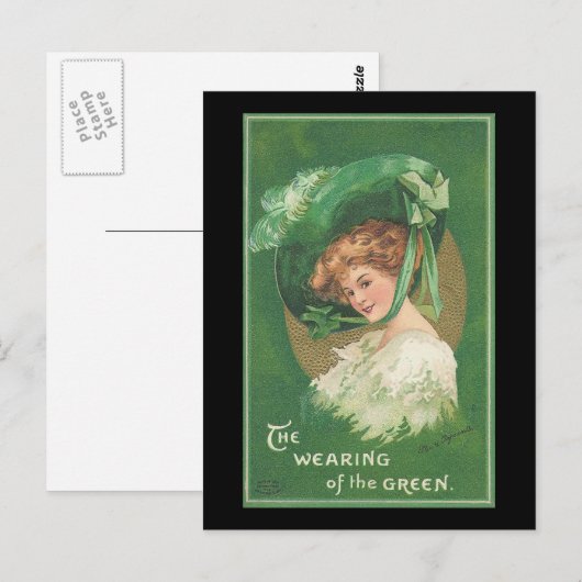 Sint Patrick's day The Wearing of the Green Briefkaart (Voorkant / Achterkant)