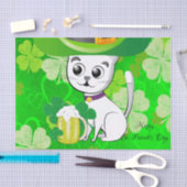 Sint Patrick's Day Tissue Paper Cat Beer Tissuepapier (Craft)