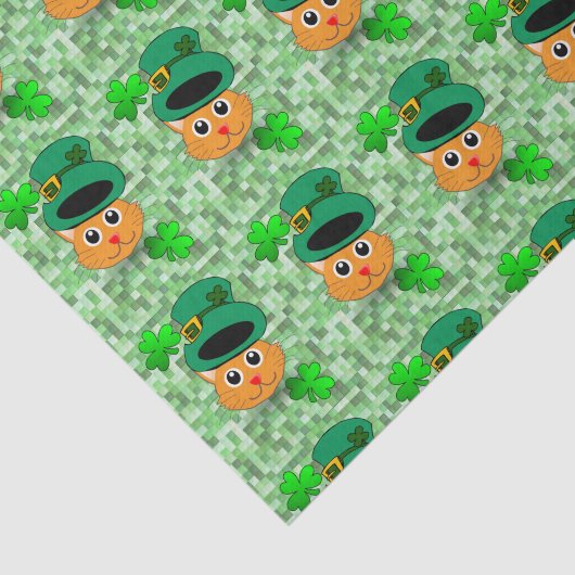 Sint Patrick's Day Tissue Paper Cat Tissuepapier (Detail)