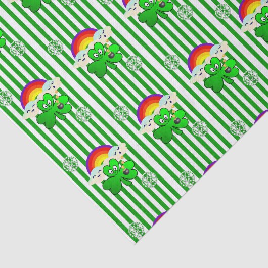 Sint Patrick's Day Tissue Paper Clover Tissuepapier (Detail)
