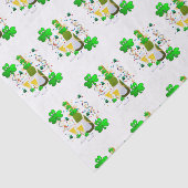 Sint Patrick's Day Tissue Paper Clover Wine Tissuepapier (Detail)
