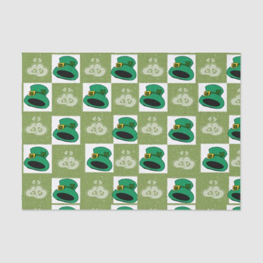 Sint Patrick's Day Tissue Paper Petten Hoorten Tissuepapier (Voorkant)