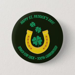 Sint Patrick's Day touch voor veel succes Button