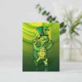 Sint Patrick's Day Turtle Briefkaart (Staand voorkant)