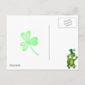 Sint Patrick's Day Turtle Briefkaart (Achterkant)