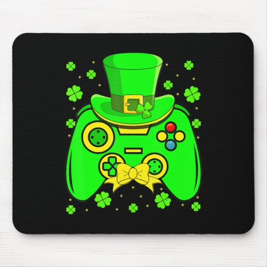 Sint Patrick's Day Video Game Shamrock Matching Ma Muismat (Voorkant)