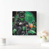 Sint Patrick's Day Vierkante Klok (Huis)