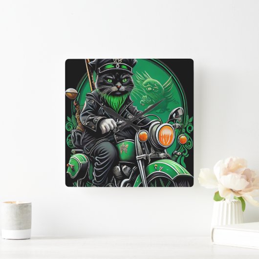 Sint Patrick's Day Vierkante Klok (Huis)