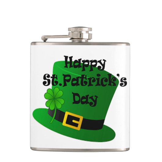 Sint-Patricks Day Vinyl Wrapped Flask Heupfles (Voorkant)
