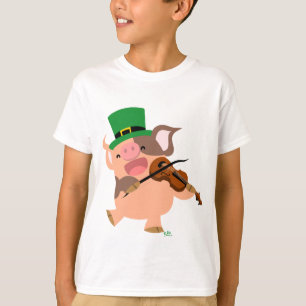Sint Patrick's Day violinist varken T-shirt