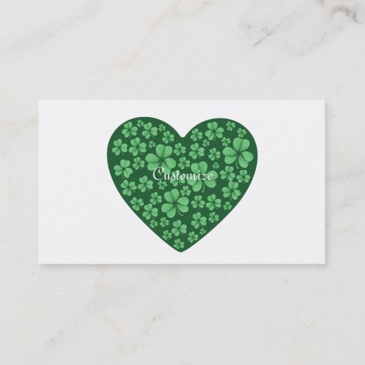 Sint Patrick's Day Visitekaartje (Achterkant)