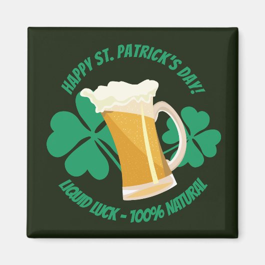 Sint Patrick's Day vloeibare Button Magneet (Voorkant)