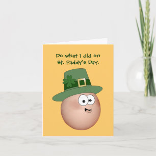 Sint Patrick's Day volwassen humor Kaart