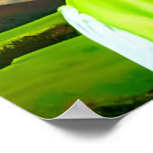 Sint Patrick's Day Vrouwen Groene pet | AI Art. Poster (Hoek)