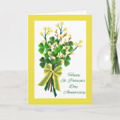 Sint-Patrick's Day Wedding Jubileum Shamrocks Kaart (Voorkant)