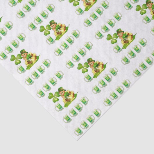 Sint Patrick's Day Weefselpapier Beer Tissuepapier (Detail)