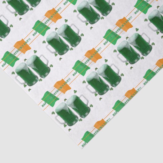 Sint Patrick's Day Weefselpapier Beer Tissuepapier (Detail)