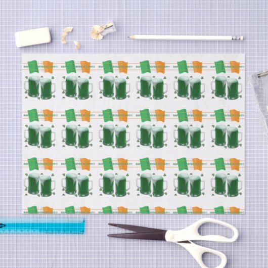 Sint Patrick's Day Weefselpapier Beer Tissuepapier (Craft)
