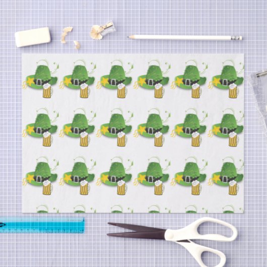 Sint Patrick's Day Weefselpapier Beer Tissuepapier (Craft)