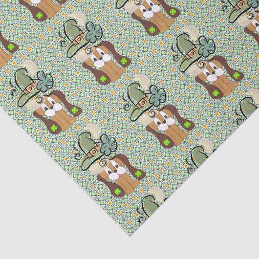 Sint Patrick's Day Weefselpapier Dog Tissuepapier (Detail)