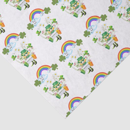 Sint Patrick's Day Weefselpapier regenboog Tissuepapier (Detail)
