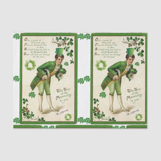 Sint-Patrick's Day Weefselpapier Tissuepapier (Voorkant)